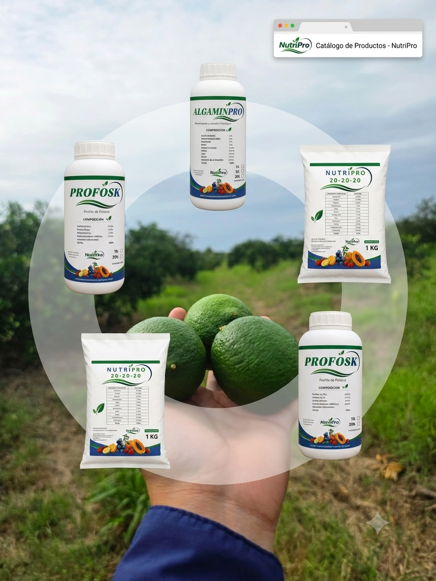 Catálogo de productos NutriPro: Profosk, AlgaminPro y NutriPro 20-20-20